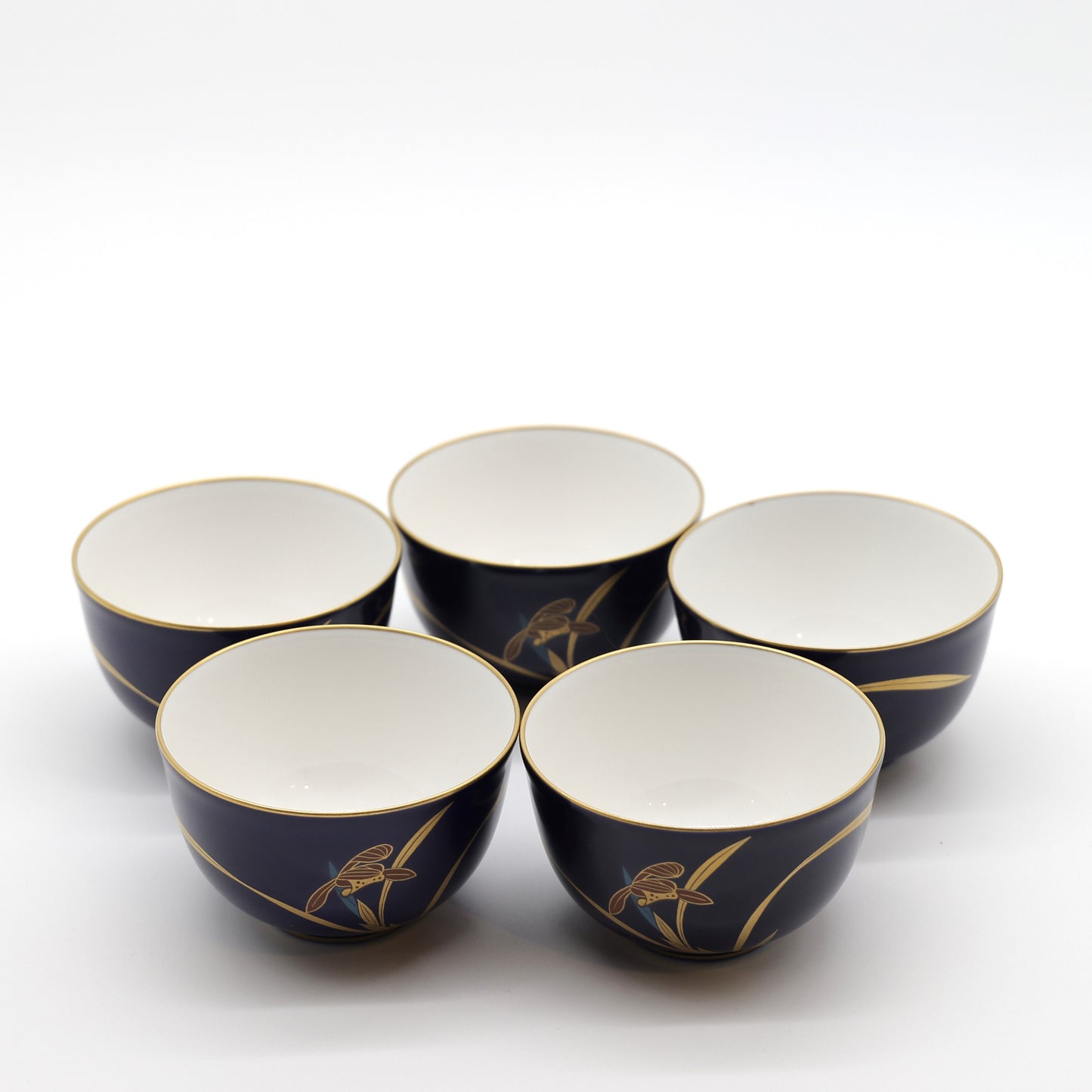 Tea Utensils Koransha Navy Blue Tea Cup Set of 5