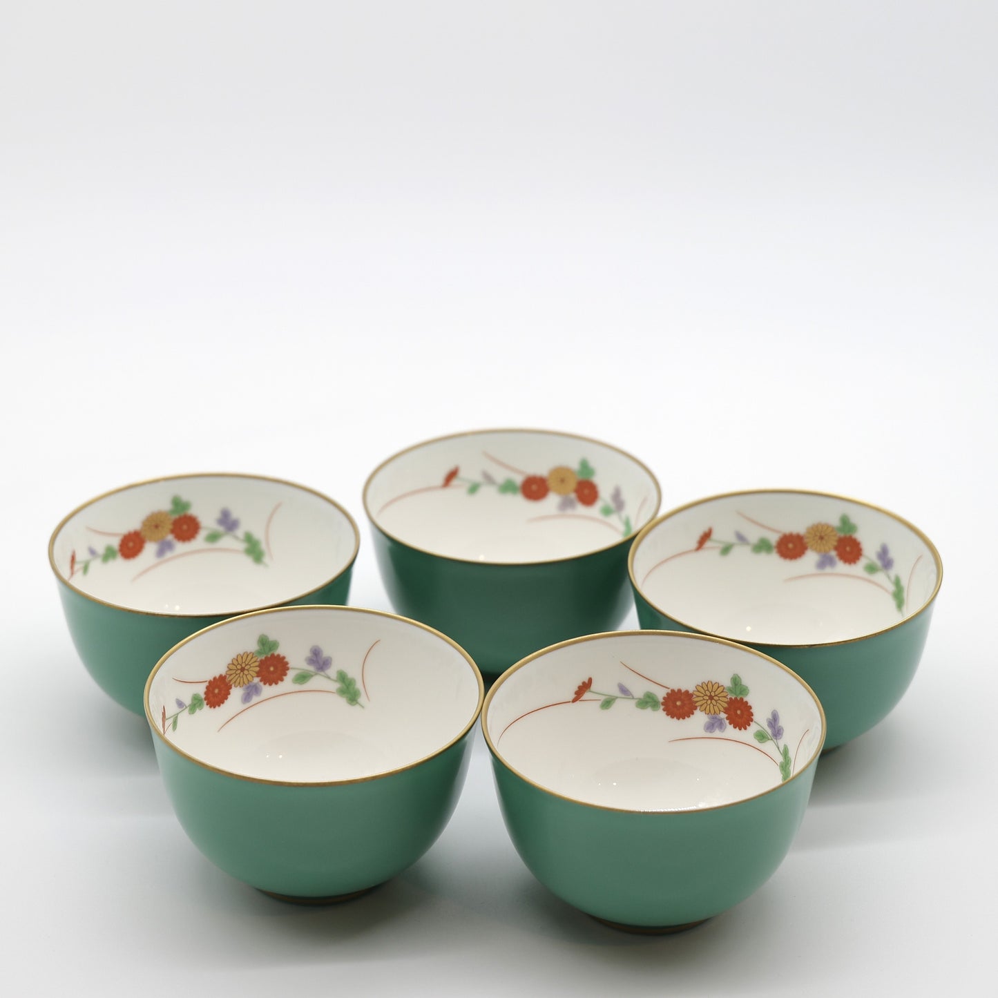 Tea Utensils Koransha Japanese Flower Tea Cup Set of 5