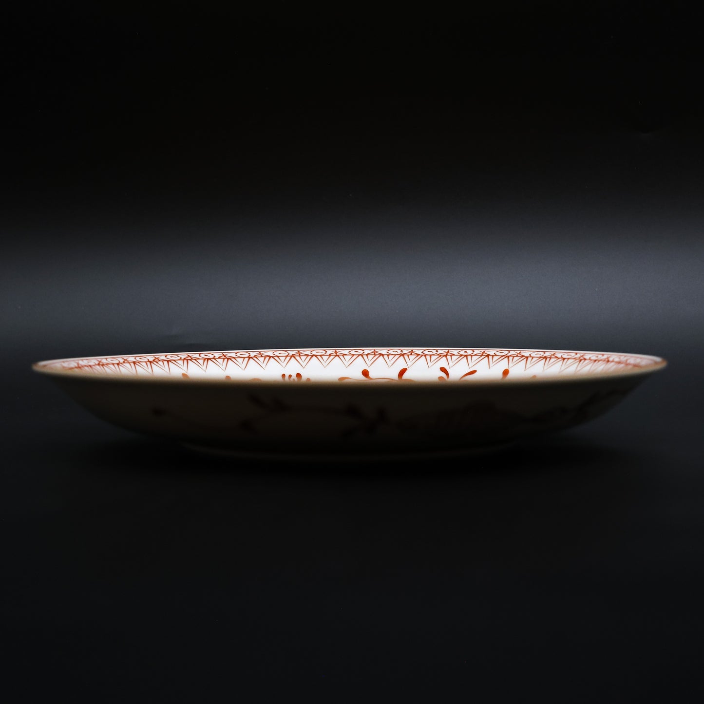 Arita-ware Koransha Fish and Bird Pattern Large Plate