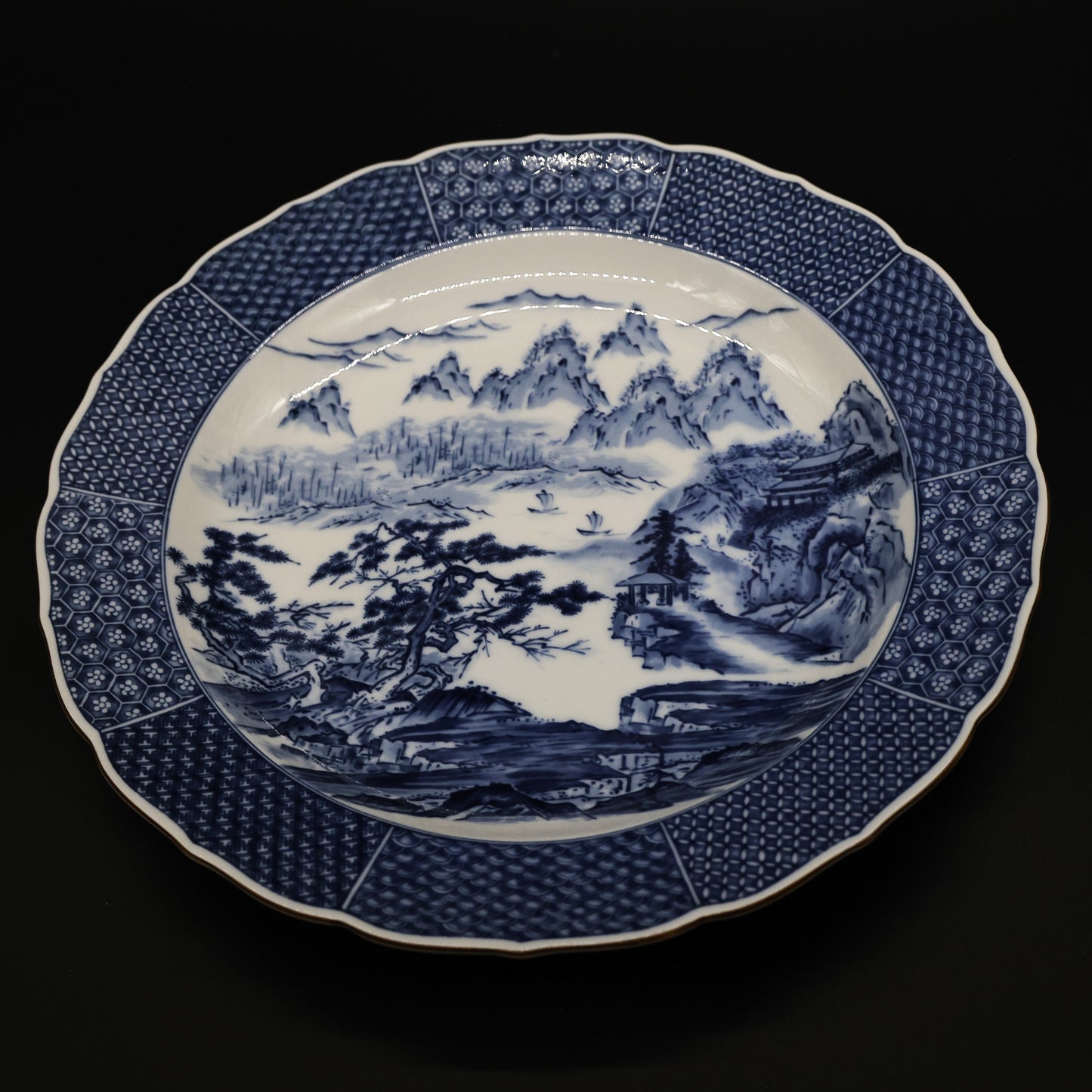 Kuyamagama Large Plate Horai Landscape