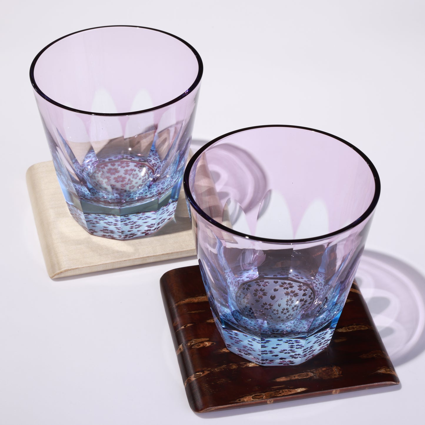 Edo Kiriko "Sakura Blossoms" Set B
