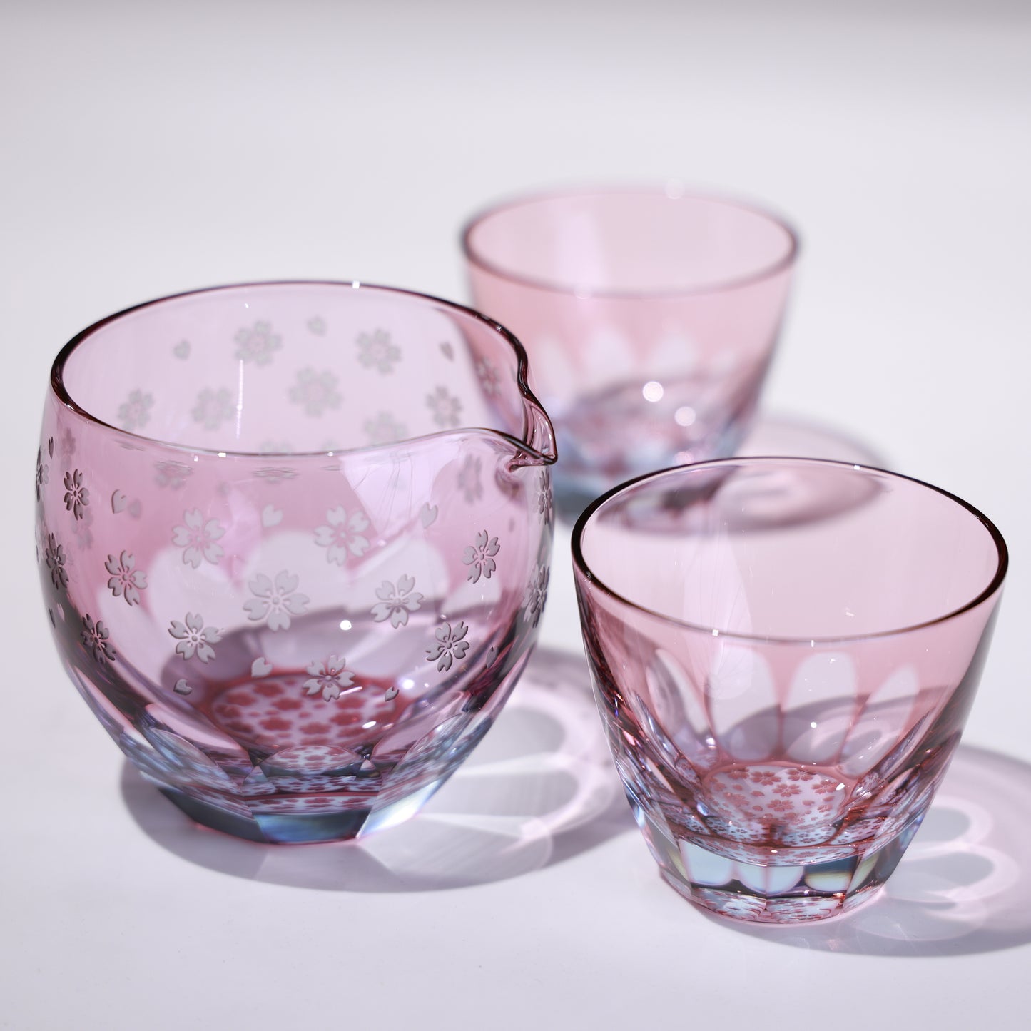 Edo Kiriko "Sakura Blossoms" Set A