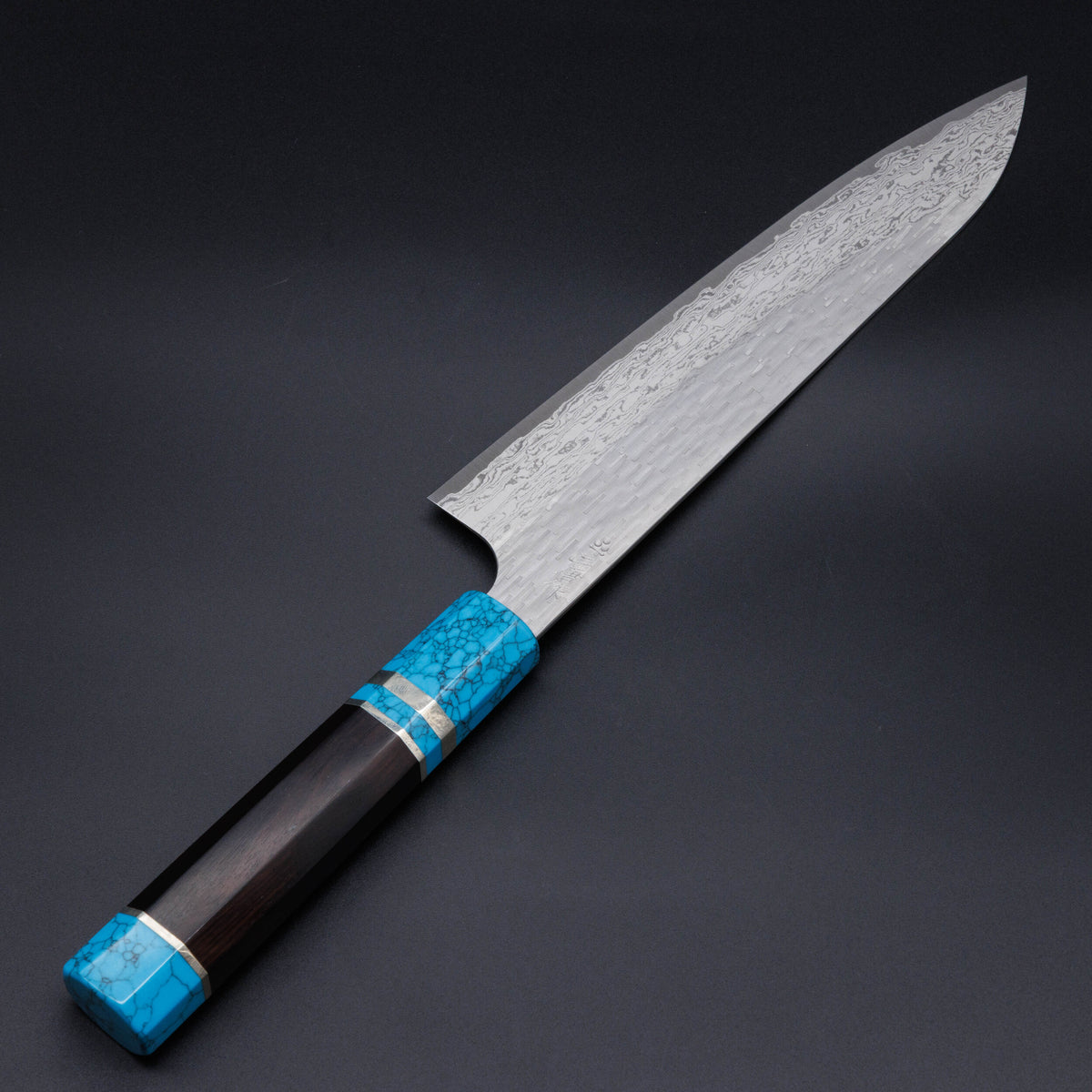 NIGARA VGXEOS Tsuchime Damascus Gyu-Santoku Knife