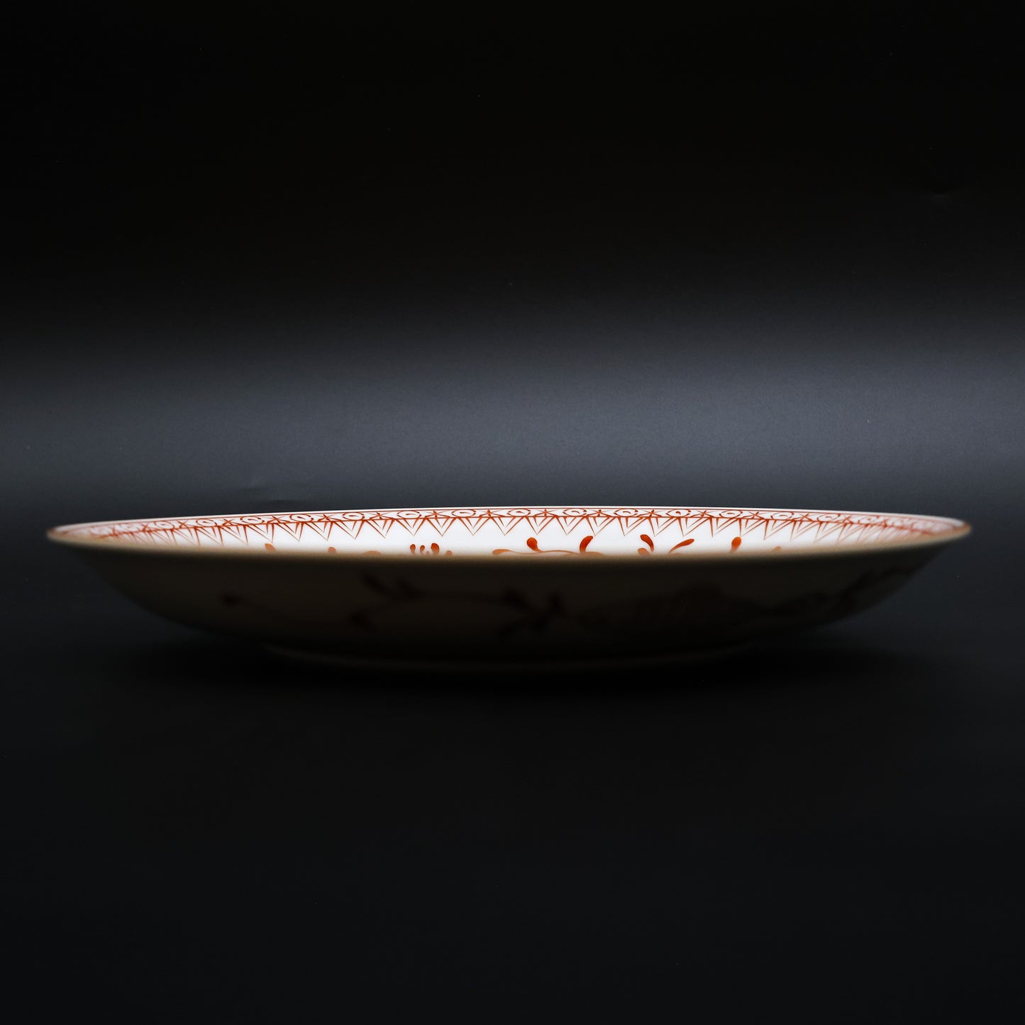 Arita-ware Koransha Fish and Bird Pattern Large Plate