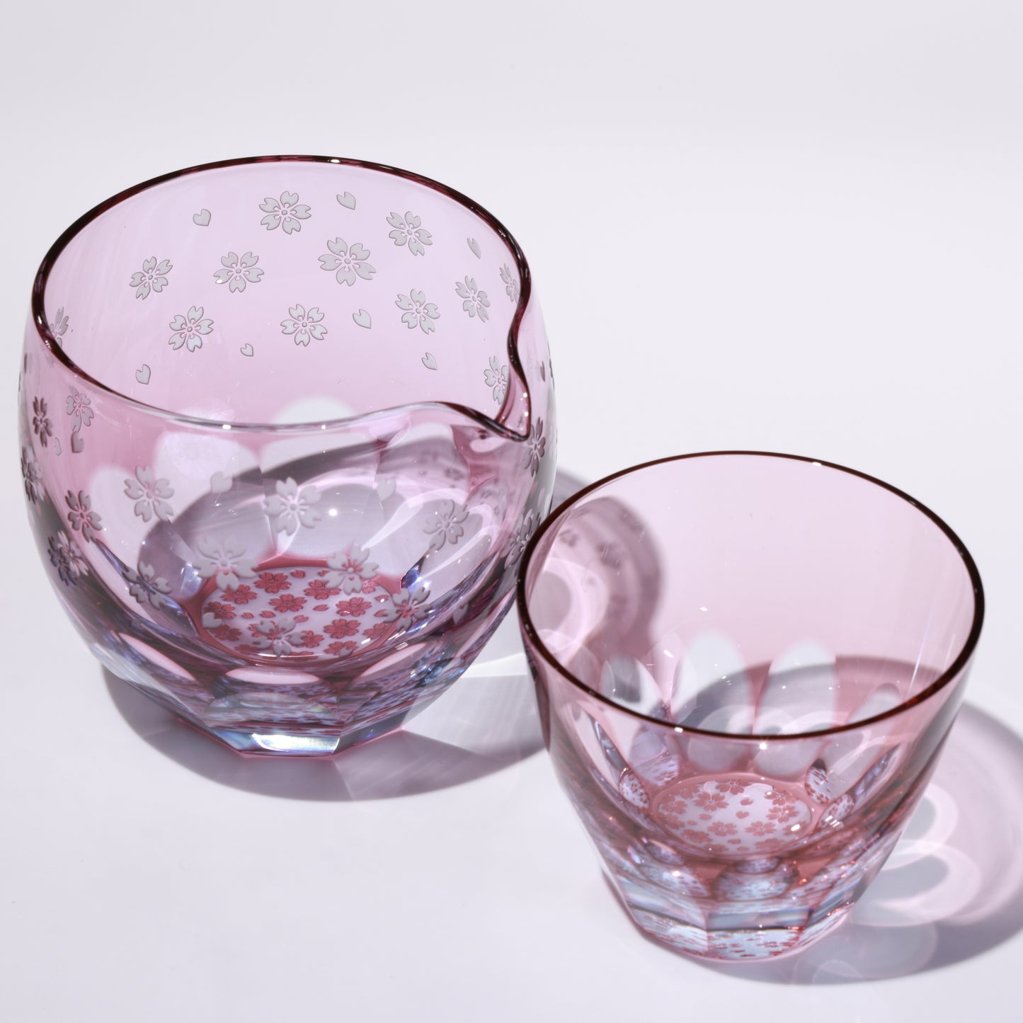 Edo Kiriko "Sakura Blossoms" Set A
