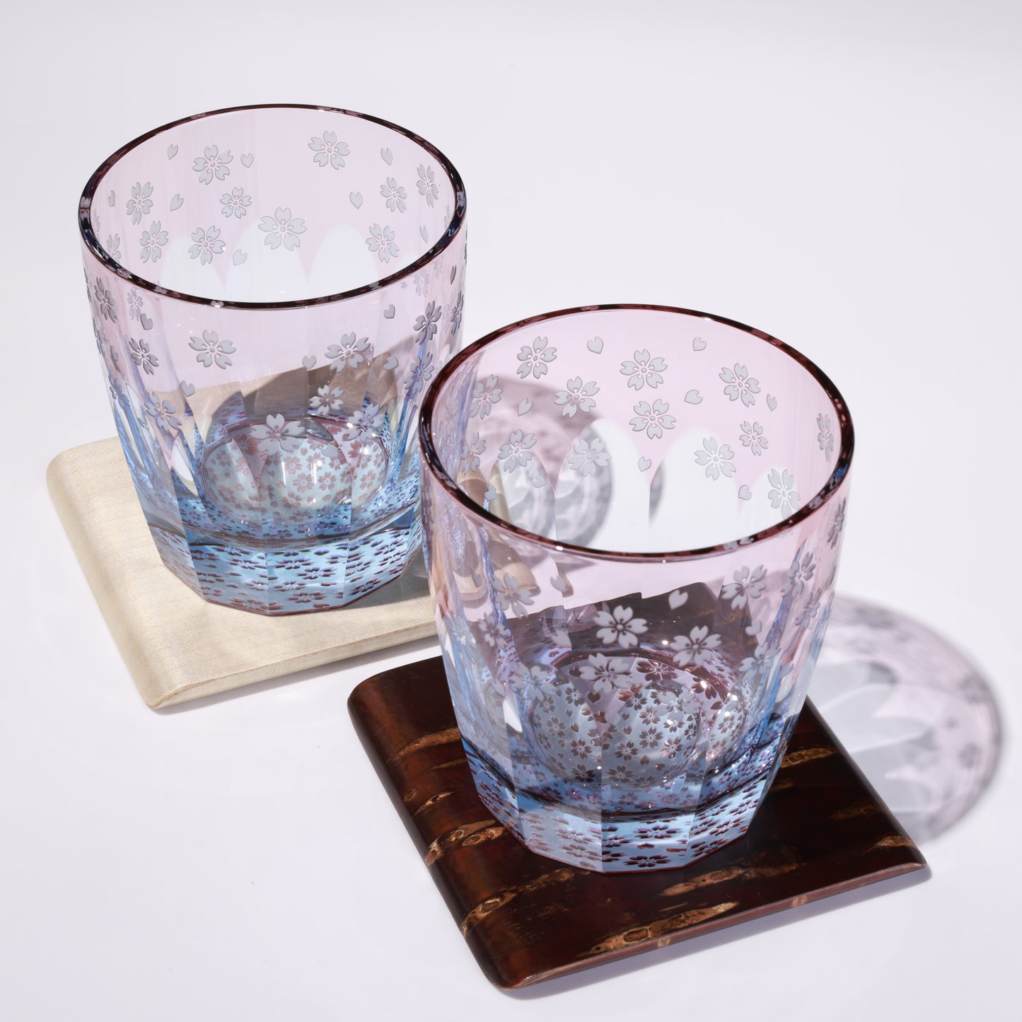 Edo Kiriko "Sakura Blossoms" Set C