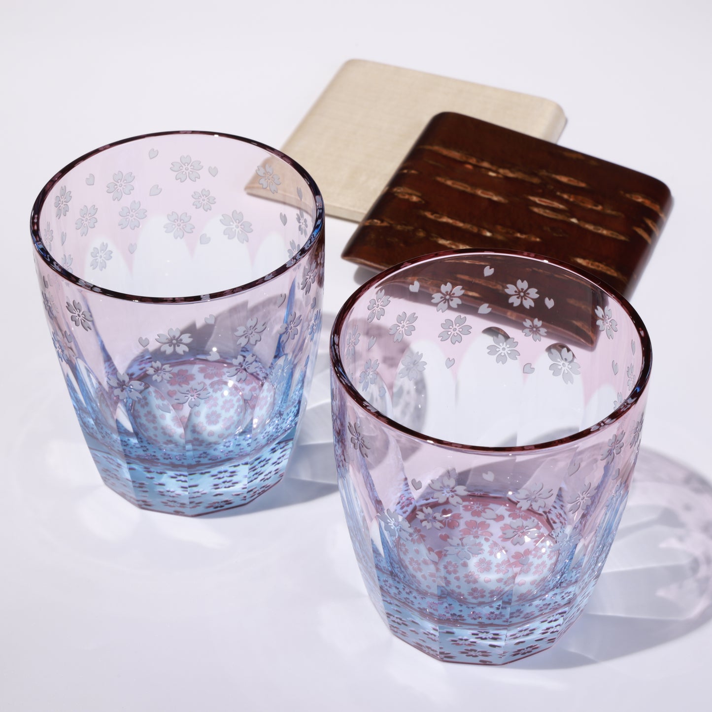 Edo Kiriko "Sakura Blossoms" Set C