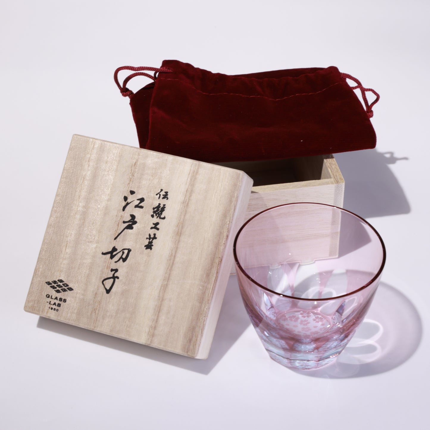 Edo Kiriko "Sakura Blossoms" Set A