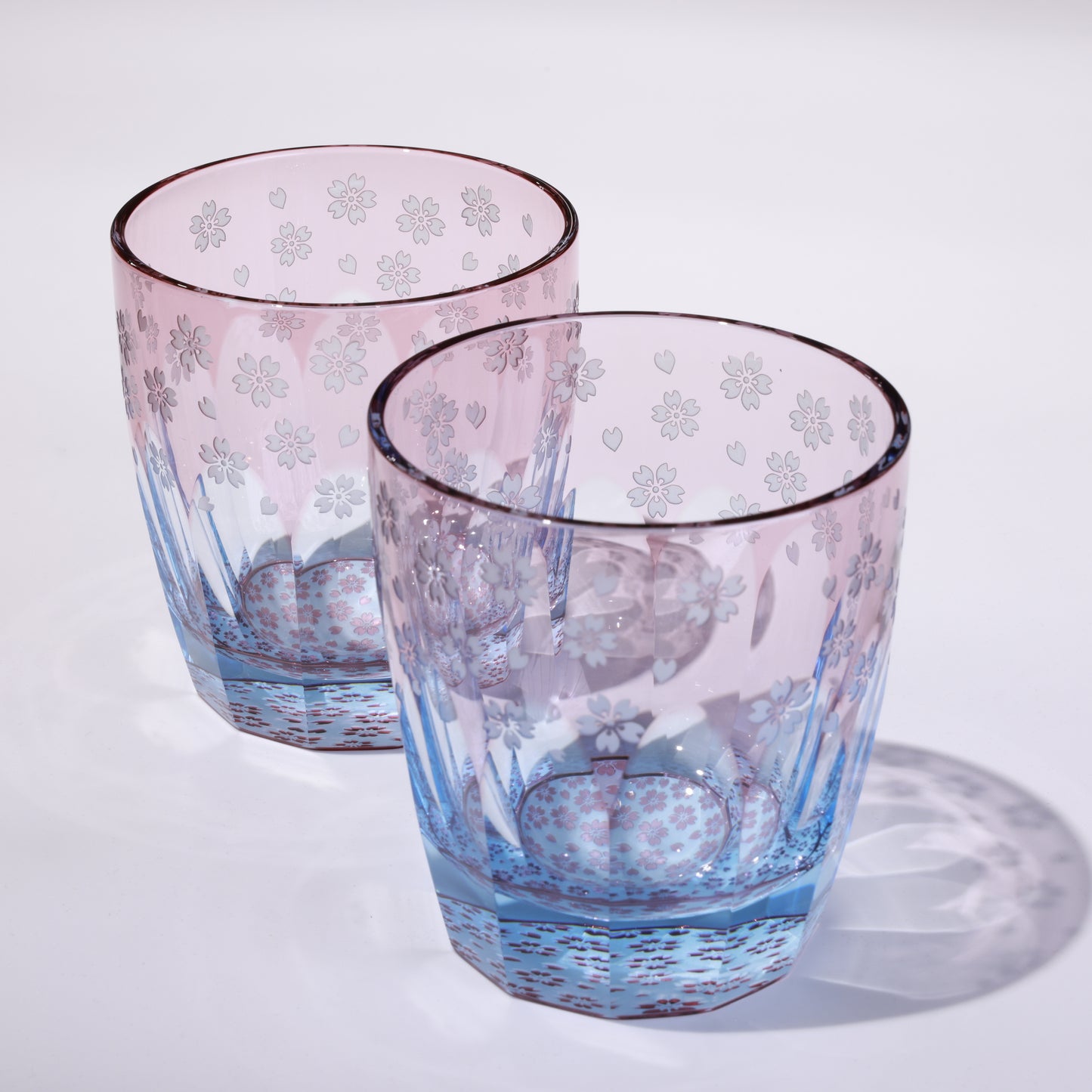 Edo Kiriko "Sakura Blossoms" Set C