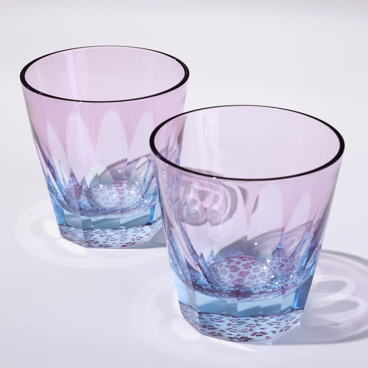 Edo Kiriko "Sakura Blossoms" Set B